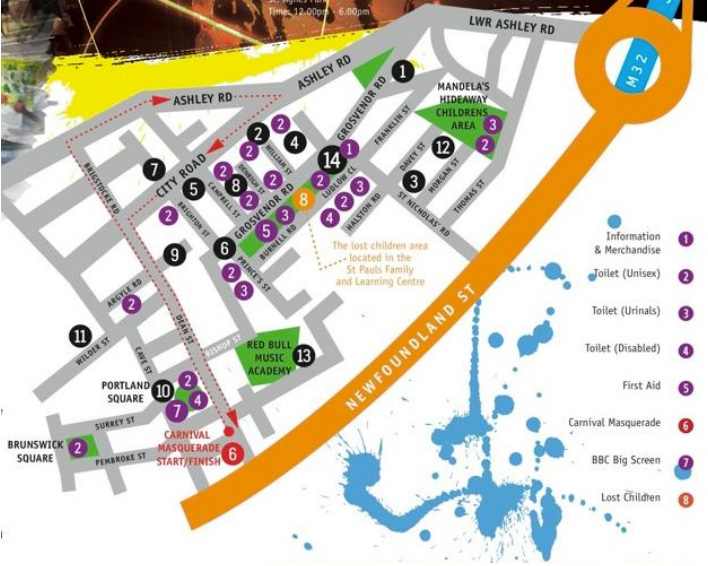st pauls carnival map