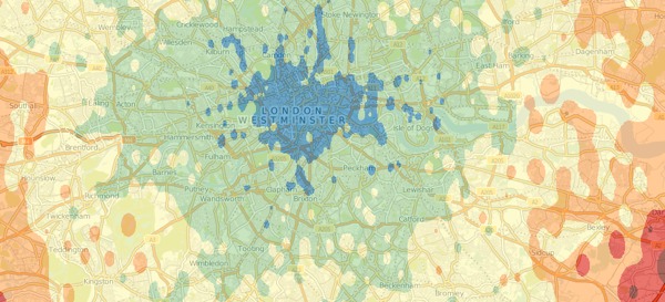 londres zonas mejor conectadas transporte público