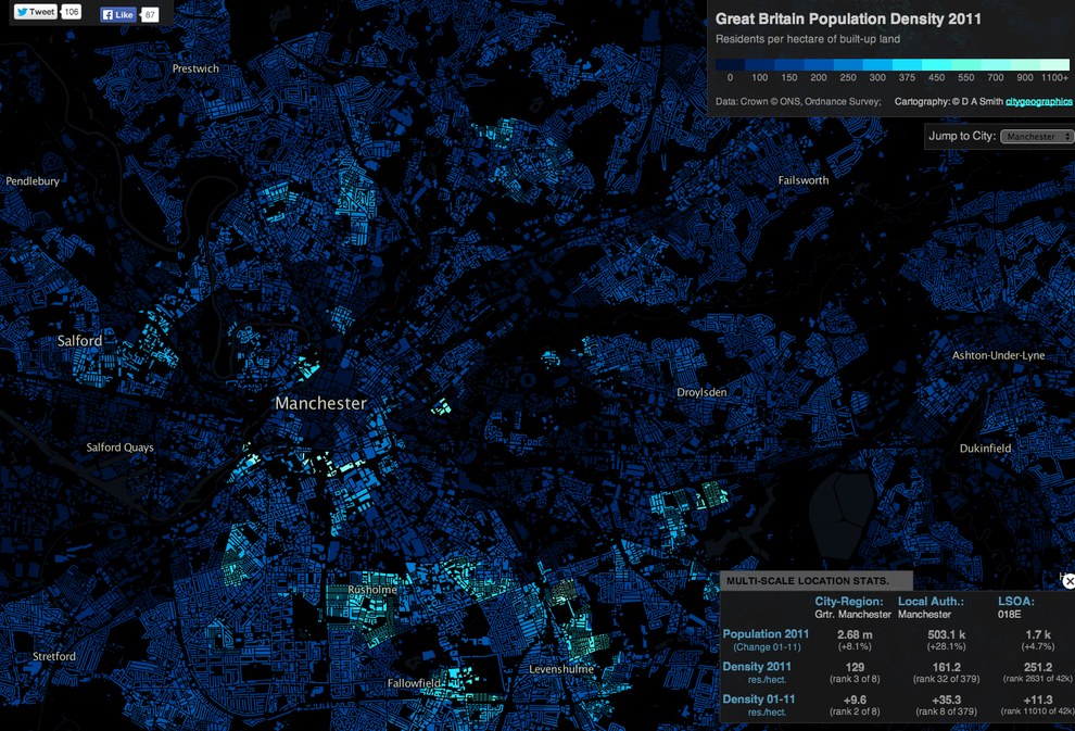 densidad poblaciónmanchester