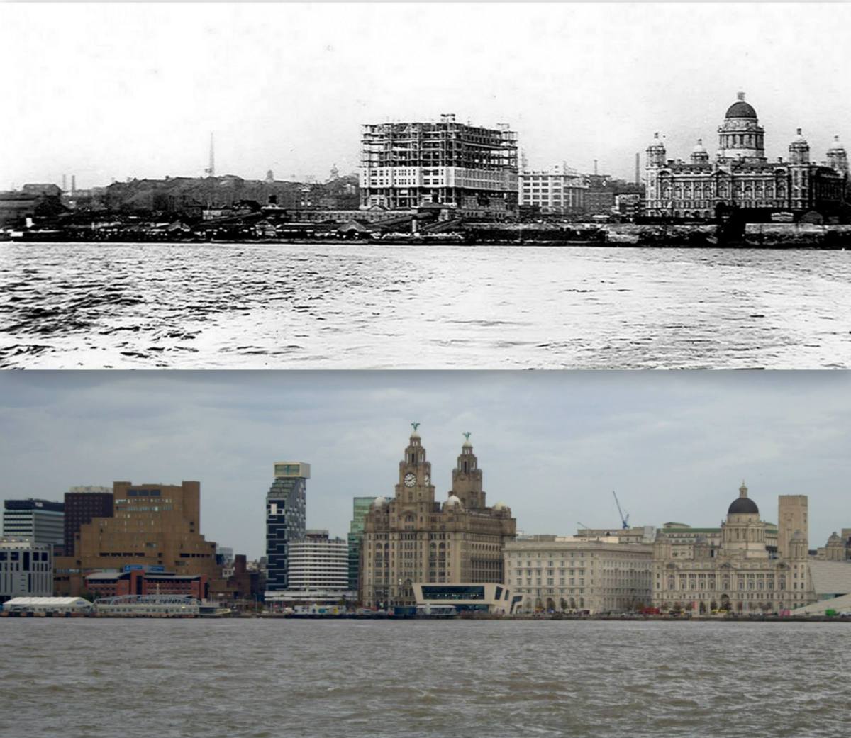 011 Pier Head, 1910 and 2014