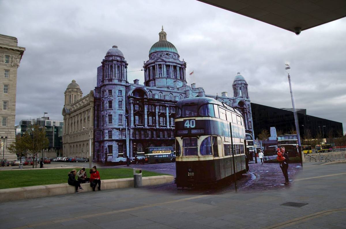 013 Port of Liverpool Building with no 40 tram, 1950s in 2014