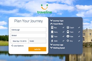 traveline transporte público uk