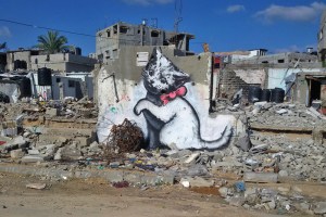 graffitti Banksy en Gaza 2015