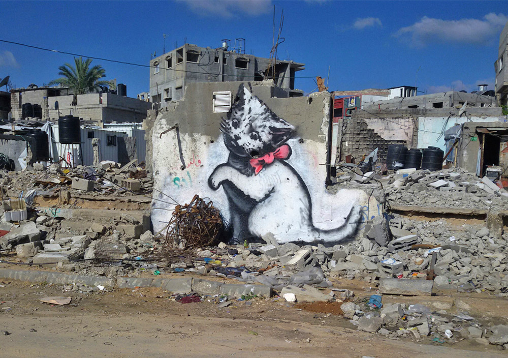 graffitti Banksy en Gaza 2015