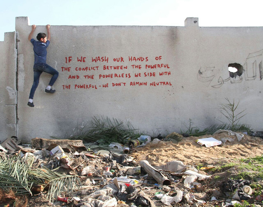 graffitti Banksy en Gaza 2015