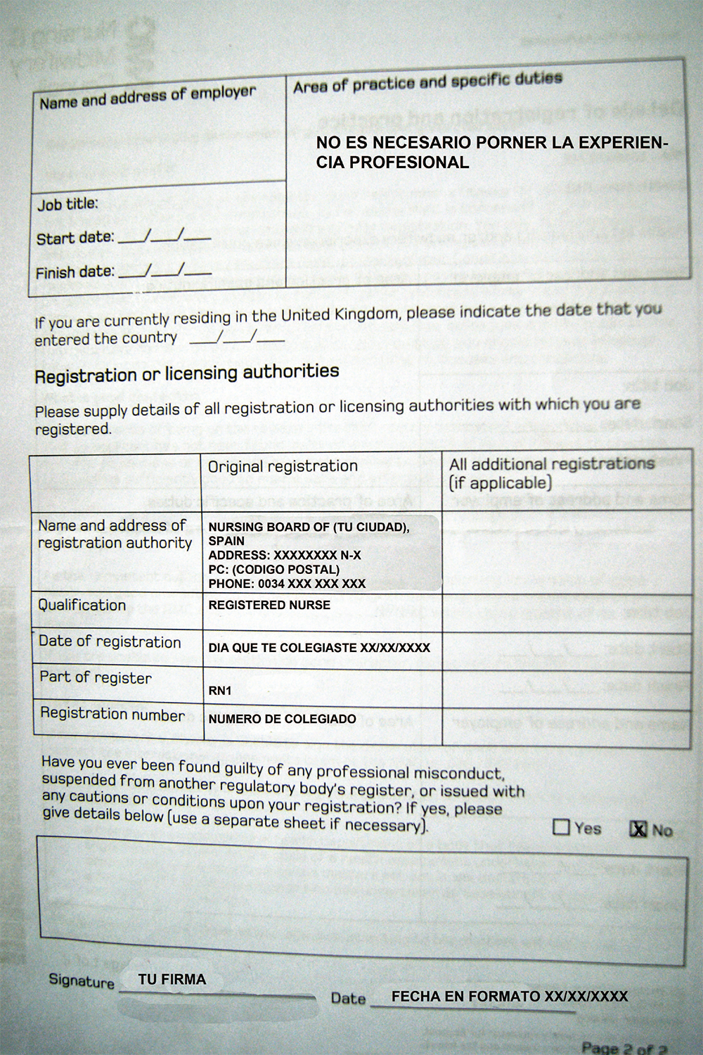 registro NMC colegio enfermeros UK