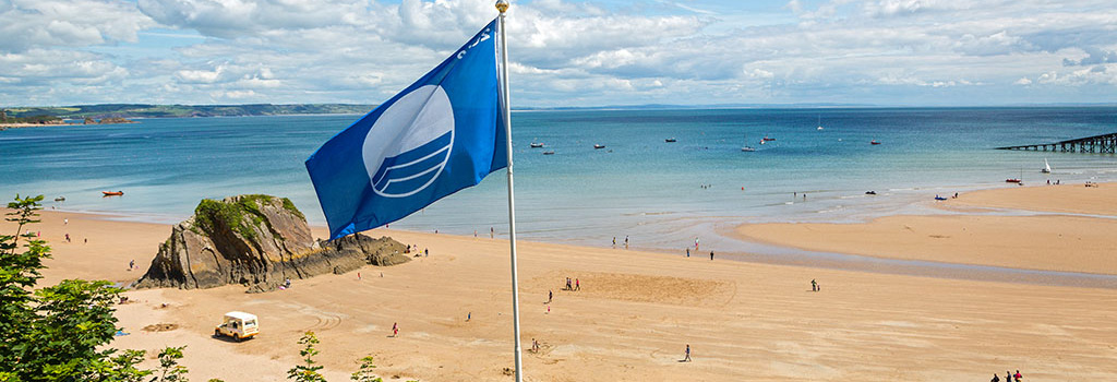 Playa gales bandera azul