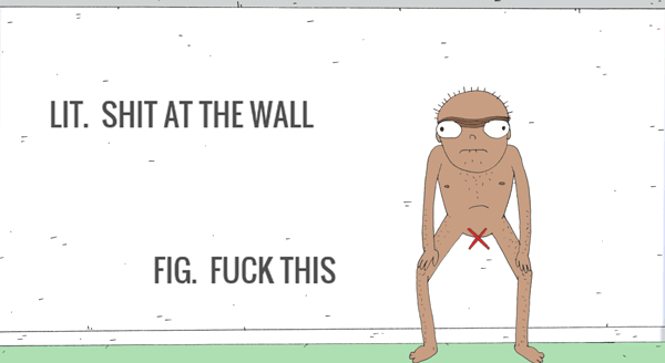 shit at the wall