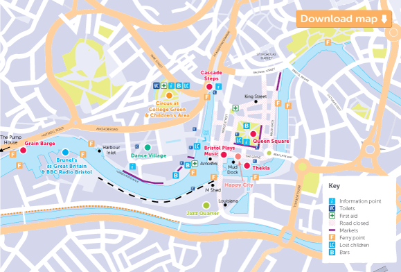map bristol harbour festival 2015