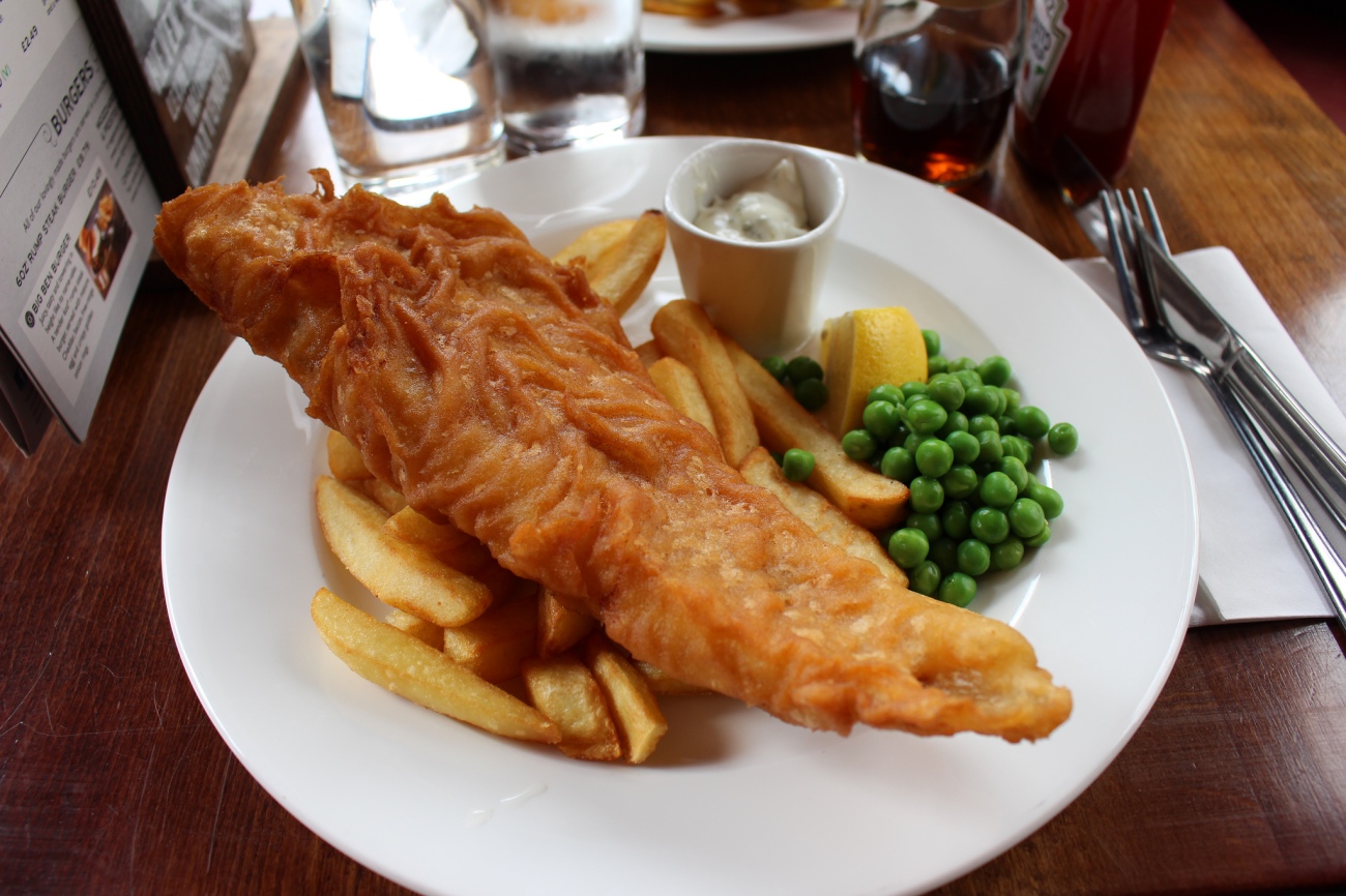 fish and chips plate