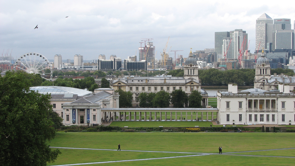 Cristian Bortes - View from Greenwich Park, with the Queen's House and one wing of the National Maritime Museum