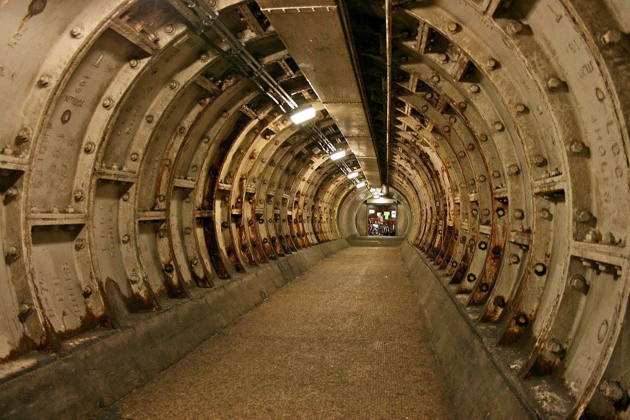 The walkways under the Thames