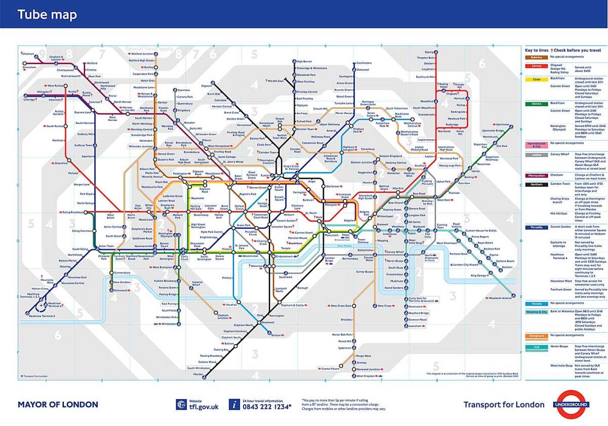 Mapa metro de Londres