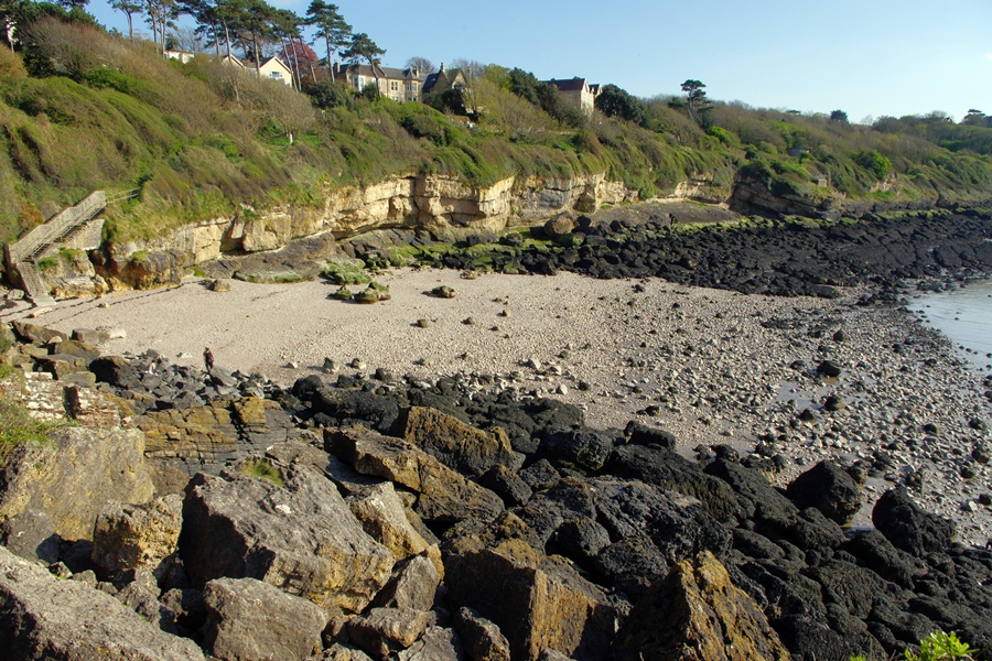 Ladye Bay, Somerset. Playa cerca de Bristol
