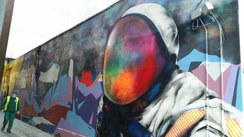 Graffiti astronauta Glasgow