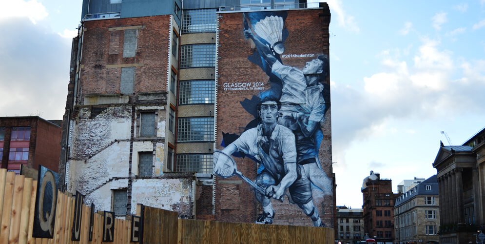 Graffiti badminton Glasgow
