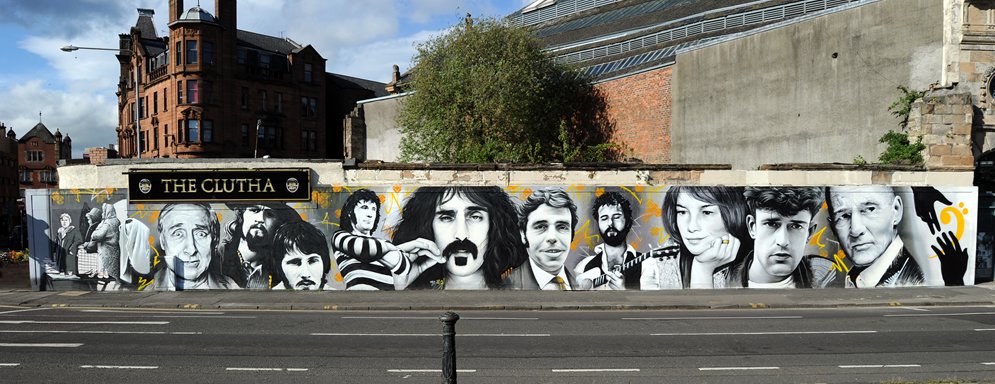 Graffiti de famosos en Glasgow