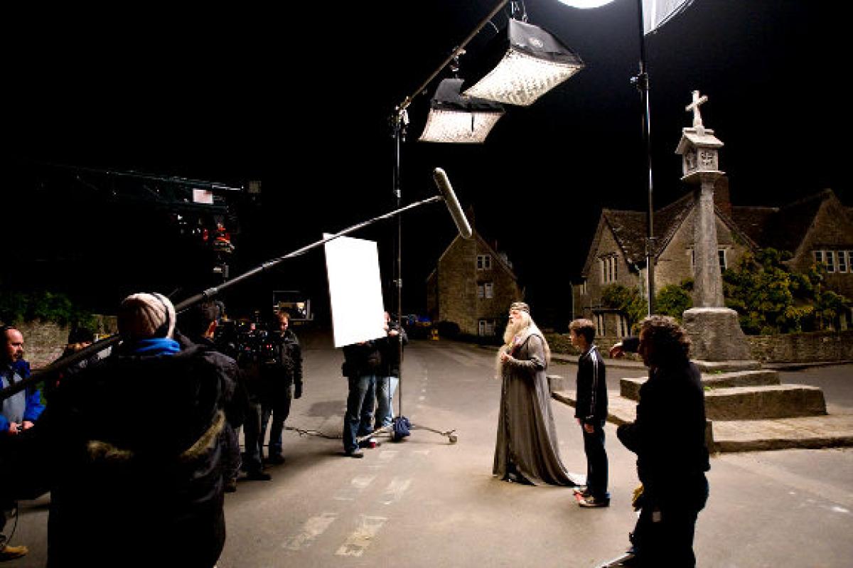 Rodando una escena de Harry Potter en los estudios Pinewood / NY Daily News