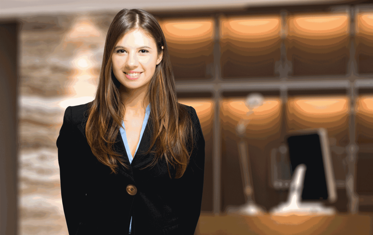 Recepcionista en un hotel