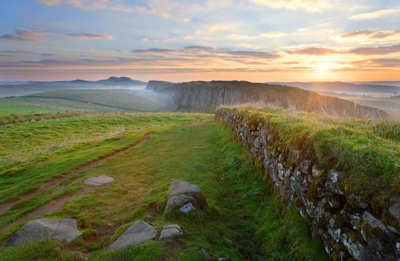 La muralla de Steel Rigg, en Northumberland