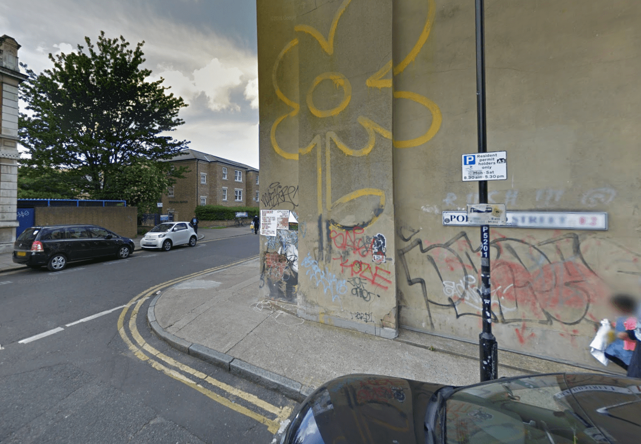 Yellow Lines Flower Painter, London