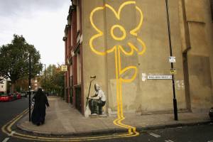 Yellow Lines Flower Painter, London