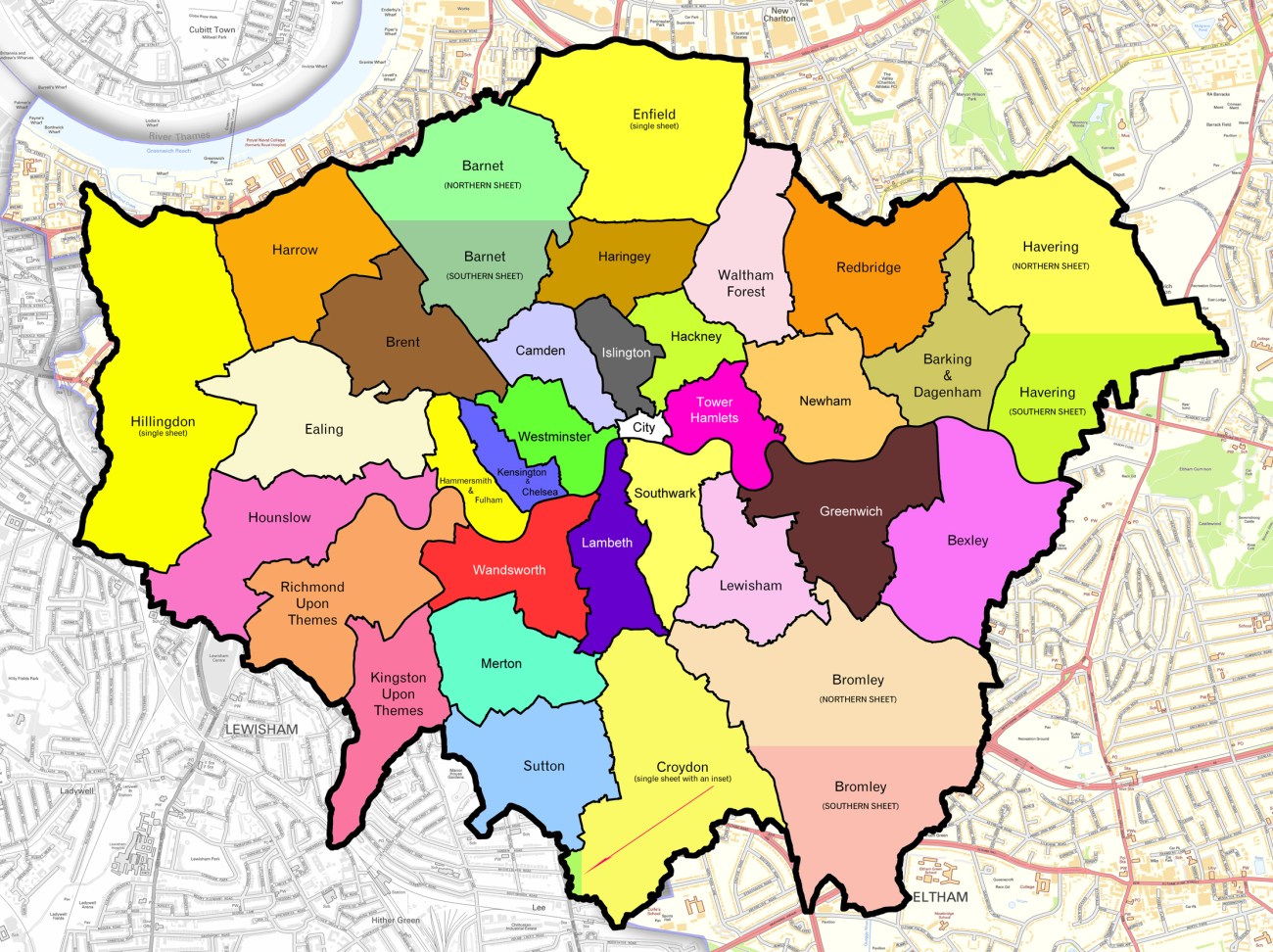 London Boroughs Map