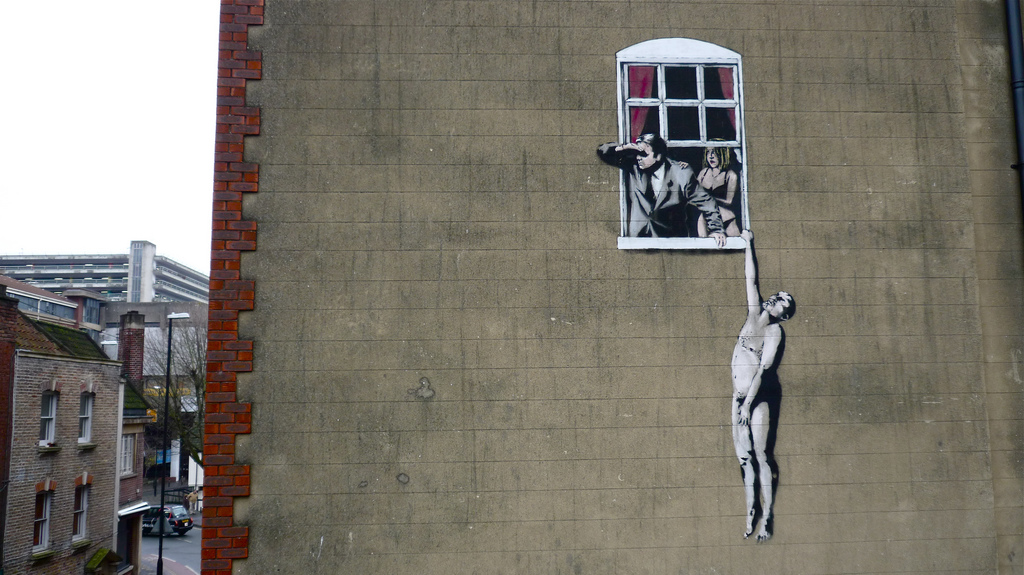 Grafiti de Banksy en Park Street, Bristol