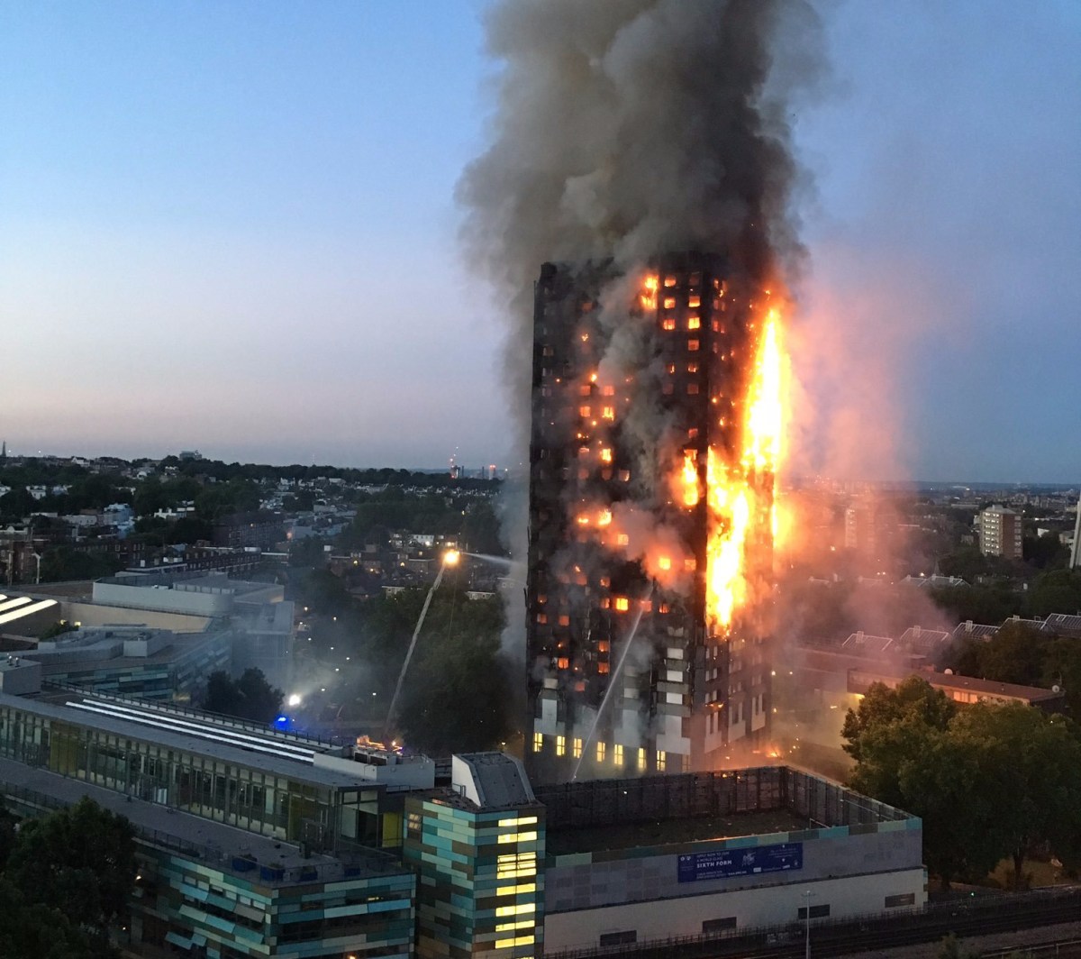 Torre Grenfell Londres en llamas