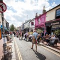 Las estrechas calles del Lanes, en Brighton