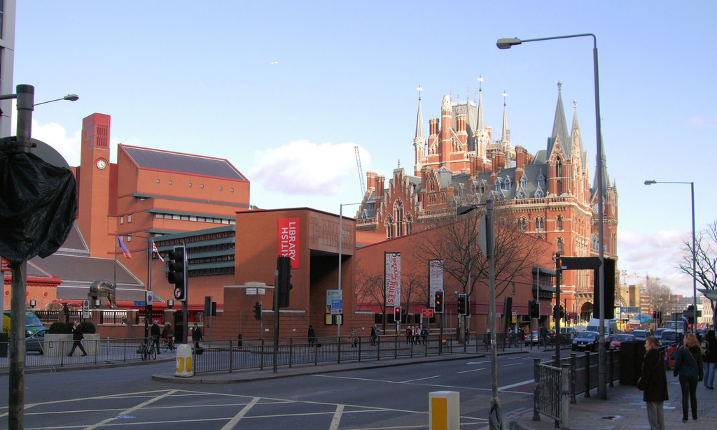 Jim Linwood -- The British Library and St Pancras Station, London