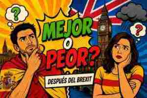 Ilustración pop-art: Brexit y españoles en Reino Unido, casi 6 años después